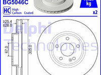 Disc frana punte fata (BG5046C DELPHI) MERCEDES-BENZ,MERCEDES-BENZ (BBDC)