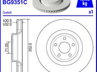 Disc frana punte fata (BG9351C DELPHI) FORD USA