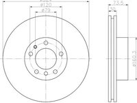 Disc frana punte fata BMW 5 (E39) - OEM - MAXGEAR: 19-1043 - W02123718 - LIVRARE DIN STOC in 24 ore!!!