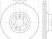 Disc frana punte fata CITROEN C5 III (RD_) - OEM - MAXGEAR: 19-1270 - W02307948 - LIVRARE DIN STOC in 24 ore!!!