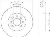 Disc frana punte fata DAEWOO ESPERO (KLEJ) - OEM - MAXGEAR: 19-0701 - W02371860 - LIVRARE DIN STOC in 24 ore!!!