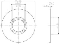 Disc frana punte fata DAEWOO MATIZ (KLYA) - OEM - MAXGEAR: 19-0702 - W02157748 - LIVRARE DIN STOC in 24 ore!!!