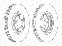 Disc frana punte fata (DDF1107C FERODO PREMIER) JAGUAR,LINCOLN