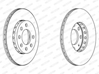 Disc frana punte fata (DDF1161C FERODO PREMIER) AUDI,VW