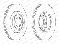 Disc frana punte fata (DDF1164C FERODO PREMIER) SKODA,VW