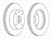 Disc frana punte fata (DDF1257C FERODO) CHEVROLET,DAEWOO,DODGE