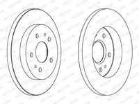 Disc frana punte fata (DDF1387 FERODO) DAEWOO,DAIHATSU,TOYOTA