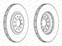 Disc frana punte fata (DDF1453C FERODO PREMIER) ALFA ROMEO,JEEP