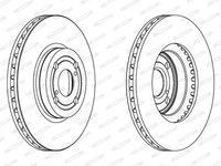 Disc frana punte fata (DDF1461C FERODO) TOYOTA