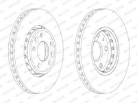 Disc frana punte fata (DDF1726C FERODO) RENAULT