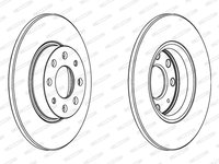 Disc frana punte fata (DDF1784C FERODO) OPEL,VAUXHALL