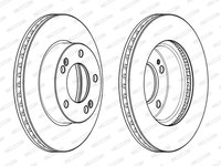 Disc frana punte fata (DDF1810C FERODO) SSANGYONG