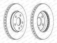 Disc frana punte fata (DDF1869C FERODO PREMIER) CHEVROLET,OPEL,VAUXHALL