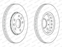 Disc frana punte fata (DDF2507C FERODO) FIAT,NISSAN,OPEL,RENAULT,VAUXHALL