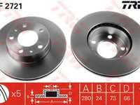 Disc frana punte fata FIAT DUCATO 94-/02-/06- 10/14 280MM - Cod intern: W20009267 - LIVRARE DIN STOC in 24 ore!!!