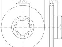 Disc frana punte fata FORD TRANSIT CUSTOM caroserie - OEM - MAXGEAR: 19-1047 - W02179900 - LIVRARE DIN STOC in 24 ore!!!