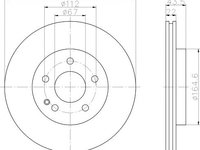 Disc frana punte fata MERCEDES-BENZ C-CLASS (W202) - OEM - MAXGEAR: 19-0723 - W02337980 - LIVRARE DIN STOC in 24 ore!!!