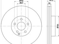 Disc frana punte fata MERCEDES-BENZ CLS (C218) - OEM - MAXGEAR: 19-2859 - W02747346 - LIVRARE DIN STOC in 24 ore!!!