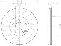 Disc frana punte fata MERCEDES-BENZ S-CLASS (W140) - OEM - MAXGEAR: 19-1795 - W02157927 - LIVRARE DIN STOC in 24 ore!!!