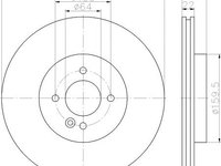 Disc frana punte fata MINI MINI (R50, R53) - OEM - MAXGEAR: 19-2456 - W02747506 - LIVRARE DIN STOC in 24 ore!!!