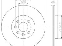 Disc frana punte fata OPEL ASTRA H (L48) - OEM - MAXGEAR: 19-1065 - W02307912 - LIVRARE DIN STOC in 24 ore!!!