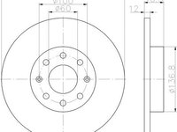 Disc frana punte fata OPEL CORSA C caroserie (F08, W5L) - OEM - MAXGEAR: 19-1238 - W02339012 - LIVRARE DIN STOC in 24 ore!!!