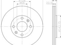 Disc frana punte fata PEUGEOT 206/305/306/405/PARTNER - Cod intern: W20057644 - LIVRARE DIN STOC in 24 ore!!!