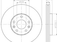 Disc frana punte fata RENAULT LAGUNA III (BT0/1) - Cod intern: W20140894 - LIVRARE DIN STOC in 24 ore!!!