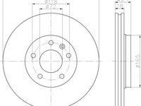 Disc frana punte fata RENAULT TRAFIC II bus (JL) - OEM - MAXGEAR: 19-1009 - W02307896 - LIVRARE DIN STOC in 24 ore!!!