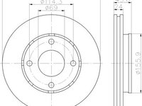 Disc frana punte fata SMART CROSSBLADE (450) - OEM - MAXGEAR: 19-1857 - W02388714 - LIVRARE DIN STOC in 24 ore!!!