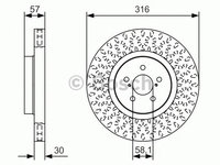 Disc frana punte fata SUBARU FORESTER/LEGACY/OUTBACK 03-315,8 X 305 - Cod intern: W20270071 - LIVRARE DIN STOC in 24 ore!!!