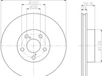 Disc frana punte fata SUBARU FORESTER (SG) - OEM - MAXGEAR: 19-2505 - W02747099 - LIVRARE DIN STOC in 24 ore!!!