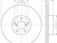 Disc frana punte fata SUBARU FORESTER (SH) - OEM - MAXGEAR: 19-1255 - W02339017 - LIVRARE DIN STOC in 24 ore!!!