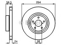 Disc frana punte fata SUBARU OUTBACK/IMPREZA/FORESTER 03-/08- 293,5 X 24 - Cod intern: W20270651 - LIVRARE DIN STOC in 24 ore!!!