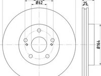 Disc frana punte fata SUBARU XV - OEM - MAXGEAR: 19-1952 - W02747656 - LIVRARE DIN STOC in 24 ore!!!