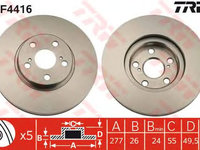 Disc frana punte fata TOYOTA AVENSIS - Cod intern: W20009598 - LIVRARE DIN STOC in 24 ore!!!