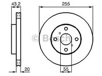 Disc frana punte fata TOYOTA VERSO SPORTVAN (_CLM2_, _ACM2_) - Cod intern: W20140457 - LIVRARE DIN STOC in 24 ore!!!