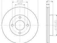 Disc frana punte fata ventilat VW AUDI 80 1,8/2,0 86-91 256x22 - Cod intern: W20113337 - LIVRARE DIN STOC in 24 ore!!!