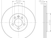 Disc frana punte fata VOLKSWAGEN GOLF Mk III (1H1) - OEM - MAXGEAR: 19-0976 - W02155925 - LIVRARE DIN STOC in 24 ore!!!