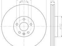 Disc frana punte fata VOLVO V90 combi - OEM - MAXGEAR: 19-2336 - W02747724 - LIVRARE DIN STOC in 24 ore!!!