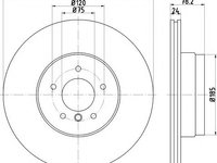 Disc frana punte spate BMW X6 (E71, E72) - OEM - MAXGEAR: 19-2454 - W02747513 - LIVRARE DIN STOC in 24 ore!!!