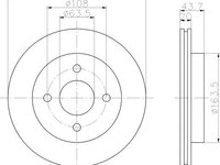 Disc frana punte spate FORD MONDEO Mk II limuzina (BFP) - OEM - MAXGEAR: 19-0716 - W02155848 - LIVRARE DIN STOC in 24 ore!!!