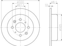 Disc frana punte spate HONDA CIVIC -91/94-/ROVER 200/400/24/45 - Cod intern: W20140408 - LIVRARE DIN STOC in 24 ore!!!