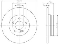 Disc frana punte spate MERCEDES-BENZ E-CLASS Break (S210) - OEM - MAXGEAR: 19-1015 - W02179891 - LIVRARE DIN STOC in 24 ore!!!