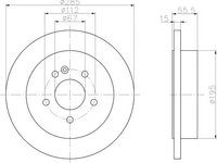 Disc frana punte spate MERCEDES W163 98-05285X15 - Cod intern: W20113226 - LIVRARE DIN STOC in 24 ore!!!