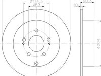 Disc frana punte spate MITSUBISHI GRANDIS 04- - Cod intern: W20141085 - LIVRARE DIN STOC in 24 ore!!!