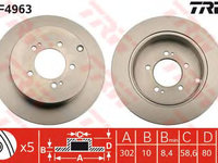 Disc frana punte spate MITSUBISHI OUTLANDER 07- - Cod intern: W20009810 - LIVRARE DIN STOC in 24 ore!!!