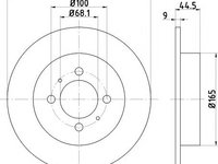 Disc frana punte spate NISSAN ALMERA   hatchback (N15) - OEM -MAXGEAR: 19-0956|19-0956 - W02155920 - LIVRARE DIN STOC in 24 ore!!!