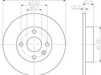 Disc frana punte spate OPEL CORSA B STATION WAGON (F35) - OEM - MAXGEAR: 19-1216 - W02371951 - LIVRARE DIN STOC in 24 ore!!!