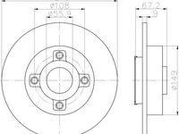 Disc frana punte spate PEUGEOT 301 - Cod intern: W20140667 - LIVRARE DIN STOC in 24 ore!!!